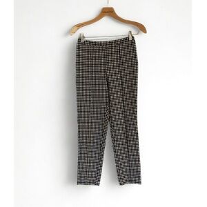 Retro Gingham Slim Midi Capris Womens Lynn Ritchie- XS